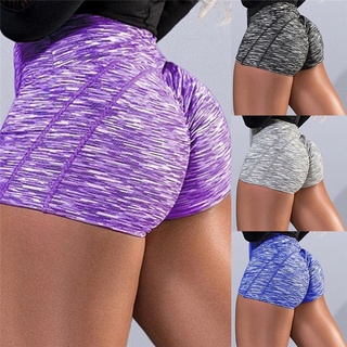mujeres fashio estática scrunch butt shorts femme fitness running jogging wear gym pantalones cortos elásticos color sólido pantalones