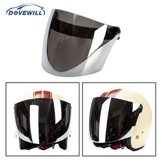 Dovewill 1Pc cara abierta escudo de viento 3 broches casco visera escudo de viento lente Universal transparente