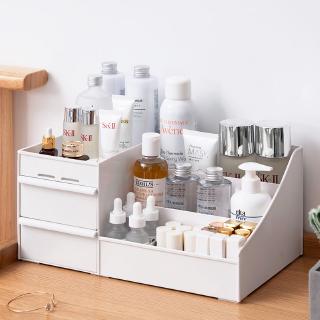 Tipos cajón cosmético caja de almacenamiento fácil de limpiar Saiz gran dormitorio caja de maquillaje protector de la piel de escritorio tocador de plástico de gran capacidad