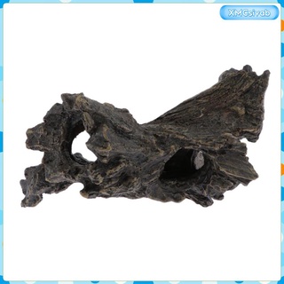 forma de tronco de árbol para reptiles, cueva, decoración de resina, acuario