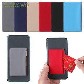 Wowowo nuevo soporte elástico para hombre De mujer Etiqueta adhesiva Lycra soporte para tarjetas De Crédito cartera De bolsillo/Multicolor