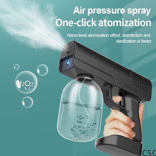 psa 500ml nano pistola de pulverización de luz azul desinfectante pulverizador recargable atomización pistola de desinfección csc