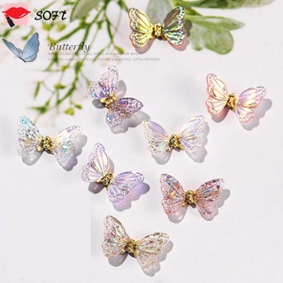 Purpurina 3d arte de uñas de mariposa brillante Para manicura/diy
