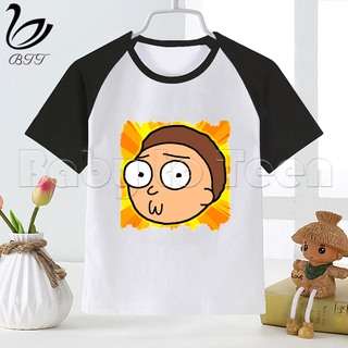 Chico camisas Rick y Morty niños camiseta para niños ropa de manga corta moda divertida camisetas Top impreso camisetas