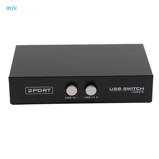 mix 2 Ports USB2.0 Sharing Device Switch Switcher Adapter Box For PC Scanner Printer