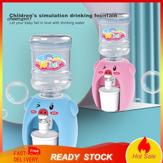 *Gjj* casa de muñecas fuente de beber decorativa precioso diseño de cerdo casa de muñecas Mini dispensador de agua para niños (1)