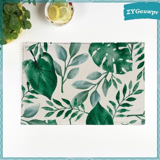 European Style Green Plants Dining Table Mat Place Mat Tableware Pads Decor