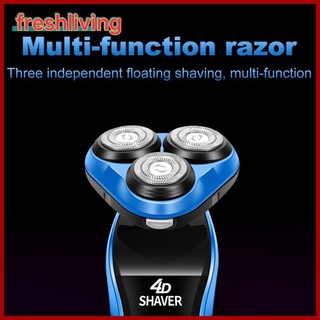 [freshliving] afeitadora eléctrica multifuncional lavable afeitadora recargable barba trimmer (1)