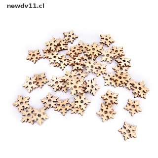 NEWD 50pcs Wooden Xmas Tree Hanging Ornamen Christmas Party Decorations For Home CL