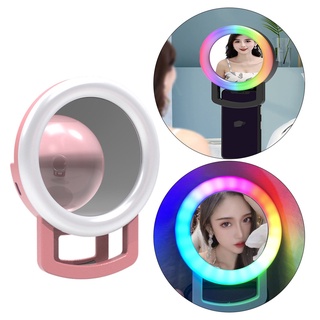 portátil selfie anillo de luz con clip de luz de relleno con 12 led para la mayoría de los teléfonos celulares (9)
