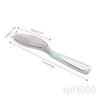 Spl-Pedicure Foot File acero inoxidable pie pedicura herramienta mango de plástico removedor de piel muerta Color aleatorio (2)