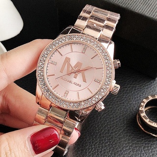 Promoción MK Reloj De Cuarzo Para Mujer Impermeable De Lujo Diamante Elegante