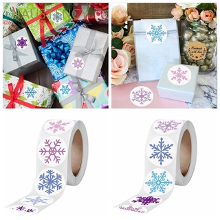 haustency paquete de hornear pegatinas de papel papelería 1 pulgada copos de nieve decoración de navidad diy tarjetas de regalo sobre fiesta suministros etiquetas adhesivas