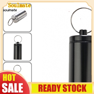 Soulmate - Mini caja de bolsillo de aleación de aluminio pequeña, llavero, Material más grueso para exteriores