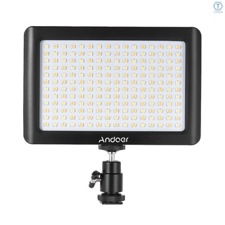 T Andoer Mini portátil regulable estudio fotografía de vídeo LED Panel de luz lámpara 3200K/6000K 192pcs perlas para Canon Nikon cámara DSLR DV videocámara