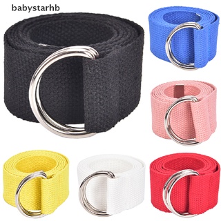 [babystarhb] Unisex Casual Doble D-Rings De Nylon Lona Rayas Hebilla Cintura Cinturones Al Aire Libre Venta Caliente (1)