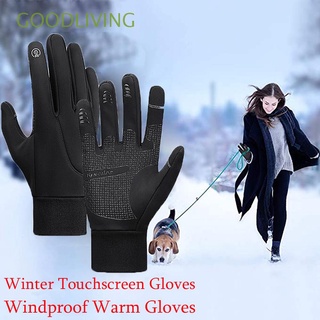 Goodliving guantes De invierno antideslizantes antideslizantes De algodón Térmico a prueba De viento pantalla táctil/multicolor (1)
