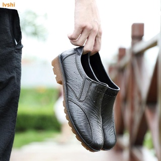 ☬ ✓ ✎ Protección Laboral Botas De Lluvia De Los Hombres De Suela Gruesa Antideslizante Resistente Al Desgaste Zapatos Impermeables (5)