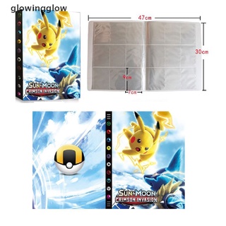 Glwg 9 Álbum De Bolsillo Pokemon Libro De Dibujos Animados Pikachu Juego Mapa Pokémon Titular Brillo