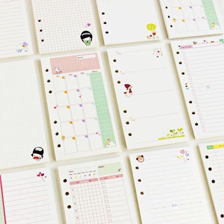 Tianyun mensual semanal planificador diario 45 hojas A5 A6 para hacer lista cuaderno papel hoja suelta recambio de papel (6)