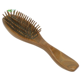 Cepillo de pelo de sándalo de madera Natural hecho a mano desenredante masaje peine con caja
