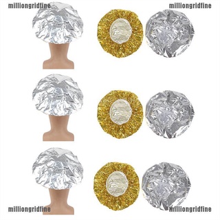 MICL 6Pcs Bathing Cap Aluminum Foil Heat Insulation Hairdressing Cap Hair Dyeing Cap 210824 (1)