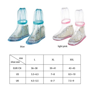 gncy rainy days herramientas botas de lluvia cubiertas de zapatos reutilizables zapatos botas de agua impermeable antideslizante antideslizante unisex espesar lluvia galoshes/multicolor (2)