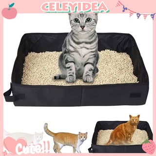 Portátil gato inodoro de viaje gato inodoro gato caja de arena portátil gato caja de arena plegable gato camada para gatos para viajes YDEA