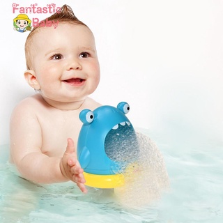 Fbaby_nuevo* bebé lindo tiburón de dibujos animados soplador de burbujas juguetes de baño de natación máquina de burbujas juguete