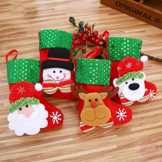 Feliz navidad Santa calcetines lindo adornos Festival fiesta colgante caramelo bolsas de regalo de navidad árbol decoración