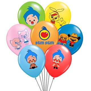 7Pcs/10 Plim Balloons 12 Inch Blue Red Latex Clown Happy Birthday Baby Shower Decorations Kids Party Toys