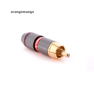 Tuilieyfish 4 Pcs RCA Hi-Fi Gold-Plated Copper Male Plug Audio Connector CL