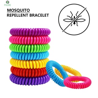 【❥❥Pulsera repelente de mosquitos EVA, diseño de aceite esencial, repelente de mosquitos, pulsera compatible con niños y adultos al aire libre: PUURE