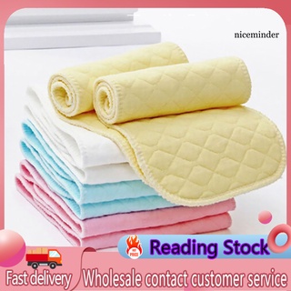 Nice_10 pzs servilletas reutilizables de uso múltiple de tres capas de pañales de tela Natural para bebé (1)
