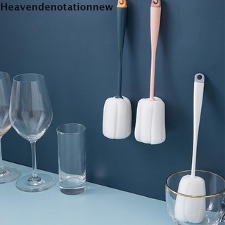 【HDN】 Glass Long Handle Cleaning Sponge Brush Kitchen Cleaning Tool Accessories 【Heavendenotationnew】