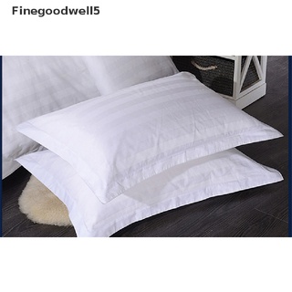 Finegoodwell5 1 pza funda De cojín 100% algodón rayada blanca Para el hogar/dormitorio/Hotel/Cama