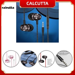 [calcutta] Auriculares intrauditivos portátiles con cable con micrófono Flexible para llamadas