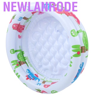 Newlanrode inflable piscina de bebé redondo niño pequeño portátil bomba de dibujos animados dinosaurio interior al aire libre niños
