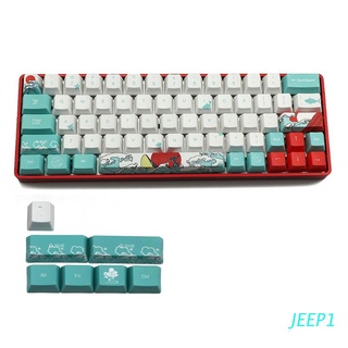 jeep 71 teclas mar coral ukiyo-e tinte de la sublimación oem teclado mecánico teclado teclado para gh60 xd64 dz60 gk61 gk64 (1)