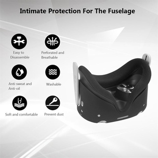 Funda protectora de silicona para Oculus Quest 2 VR auriculares cubierta de cabeza antiarañazos para Oculus Quest 2 VR accesorios