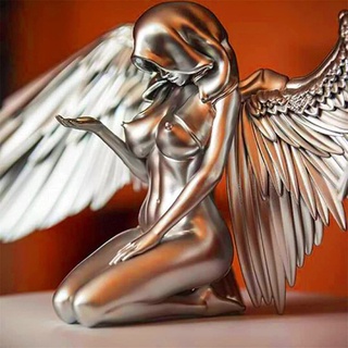 【8/27】Art Angel Female Woman Wings Kneeling Cloak Hat Redemption Angel Decor
