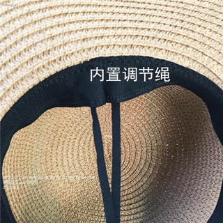 ஐ✴▨2018 nuevo sombrero femenino sombrero de paja de verano estilo coreano grandes aleros playa playa sombrero para el sol plegable verano protector solar vacaciones