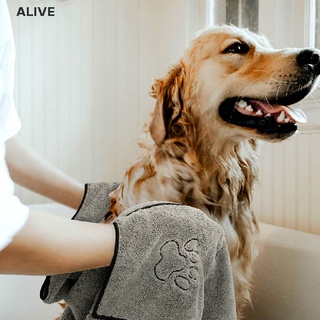 ALIVE Pet Cat Dog Towel Super Absorbent Dog Bathrobe Microfiber Bath Towels
