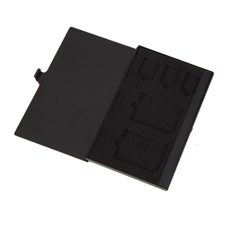 Monolayer Aluminum 2 SD+ 3TF Micro SD Cards Pin StorageBox Case Holder (6)