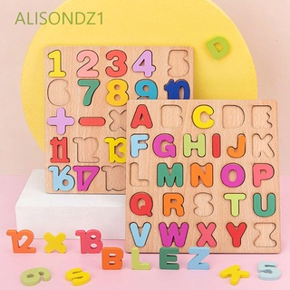 Alsondz1 juego Modelos digitales Números Alfabeto montaje juguetes educación temprana De madera juguetes inteligencia rompecabezas