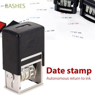 bashes dater fecha sellos de plástico barro conjunto de suministros de oficina rueda inglés scrapbooking escuela rodillo sello de fecha