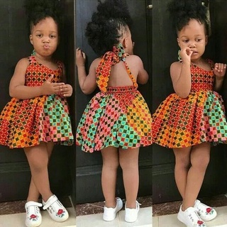 niños niñas african dashiki impresión digital 3d tirantes princesa vestido