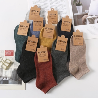 [reday Stock] calcetines para hombres y mujeres encendido antideslizante de algodón transpirable mezclado de color sólido casual calcetines de alta calidad calcetines de fitness trabajo Stokin Pendek