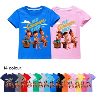 Mejor verano niños de dibujos animados fiesta camiseta de verano de algodón Tops camiseta de los niños de manga corta camisetas de los niños de manga corta ropa ropa