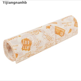 yijiangnanhb 50pcs papel de cera grasa papel de regalo de alimentos para pan sándwich aceite papel de hornear caliente